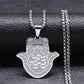 Tetragrammaton Jehovah Yahweh Hebrew Alphabet Necklace Women Men Stainless Steel Jewish Christianity Pendant Necklace Jewelry