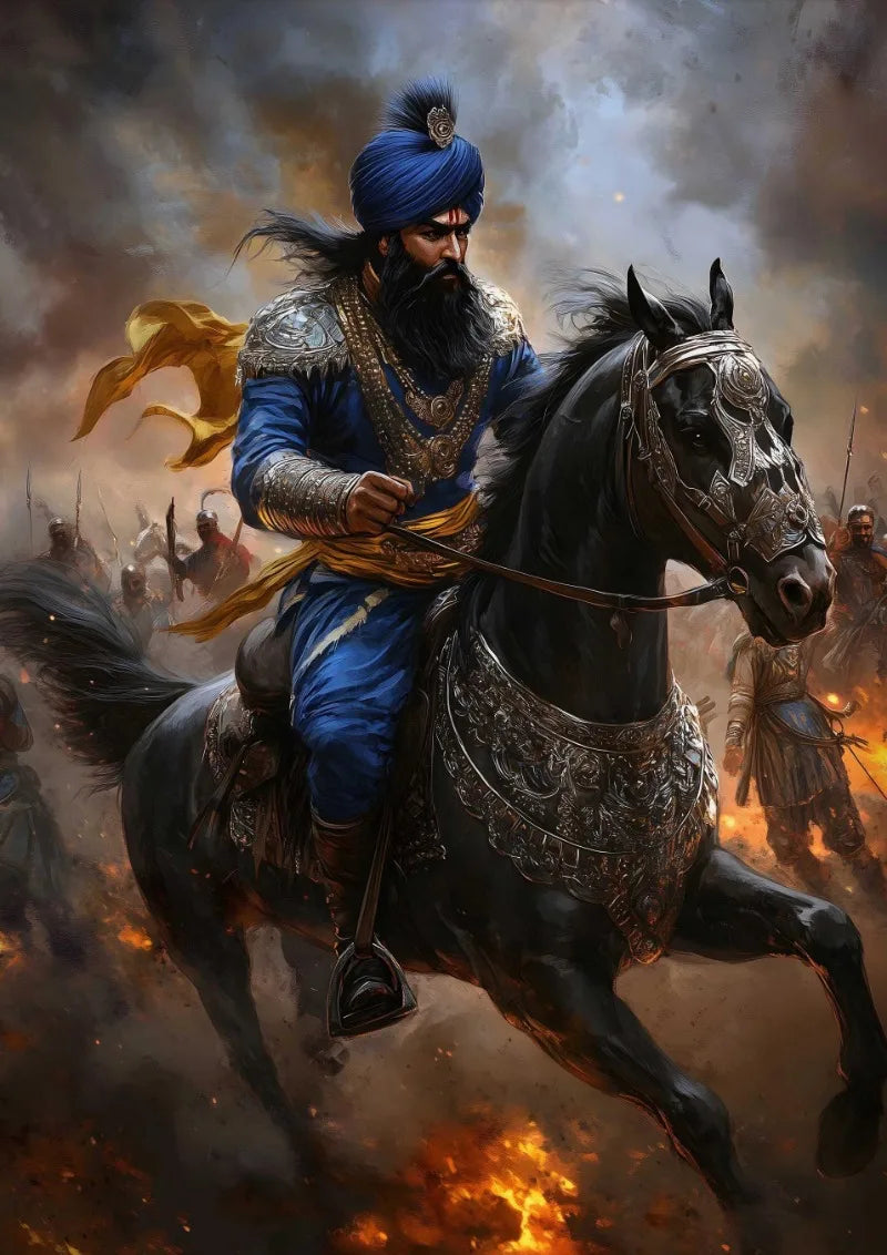 Khalsa Sikh Bold Warrior Retro Religion Poster Print Wall Art Pictures Canvas Painting Living Room Bedroom Home Decor Gift