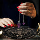 Wooden Pendulum Board moon Star Divination Energy Carven Plate Healing Meditation Board Ornaments Metaphysical Altar Ouija Board