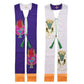 Clergy Stole Church Overlay Double Sided Cross Gold Tassels Scarf for Priest Choir
