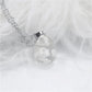 Chic Transparent Resin Rould Ball Moon Pendant Necklace Women Blue Sky White Cloud Chain Necklace Fashion Jewelry Gifts for Girl