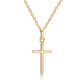 Fashion Christian Jesus Cross Necklaces Silver Color Long Chain Simple Pendants For Women Men Jewelry Gifts Dropshipping