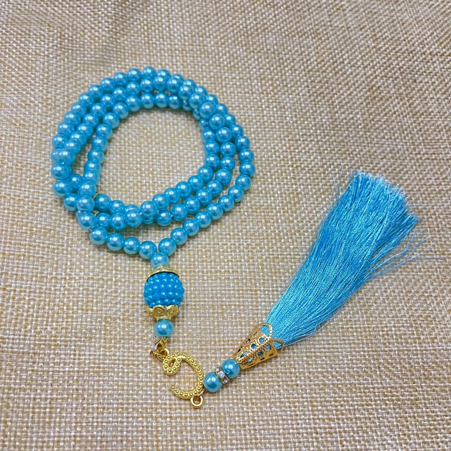 6mm 99pcs Glass Pearls Tassel Turkish Style Muslim Rosary Islamic Prayer Beads Bracelet For Women Jewelry Accessories Gifts New