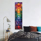 Bohemian Chakra Meditation Vertical Tapestry Colorful Mandala Rainbow Tapestry Wall Hanging For Living Room Aesthetic Tapestry