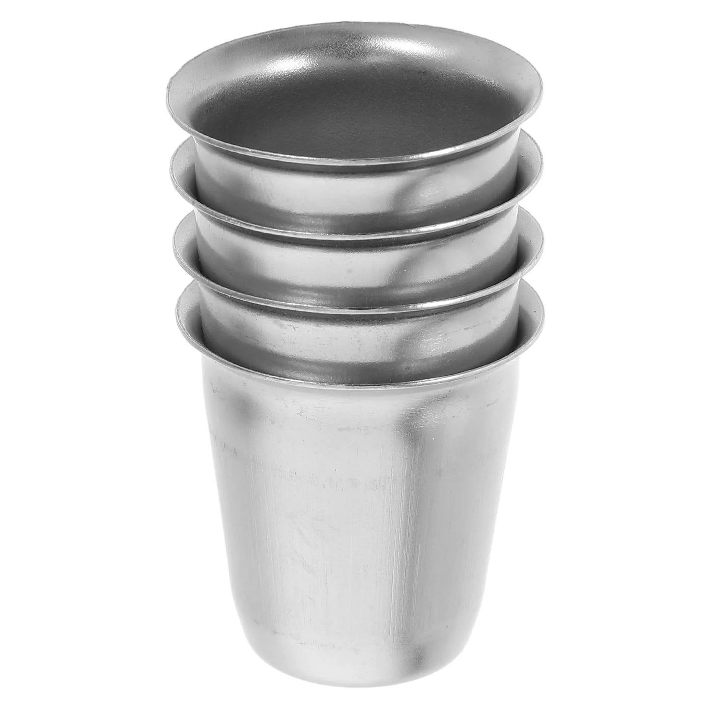 4Pcs Stainless Steel Wine Goblet Chalice Communion Cup Sacred Ritual Cup for Catholic Judaica Shabbat Passover Havdalah