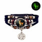 Luminous 12 Constellation Vintage Bracelet for Men Women Braided Punk Leather Bracelets Birthday Gift Glow In The Dark Bracelet