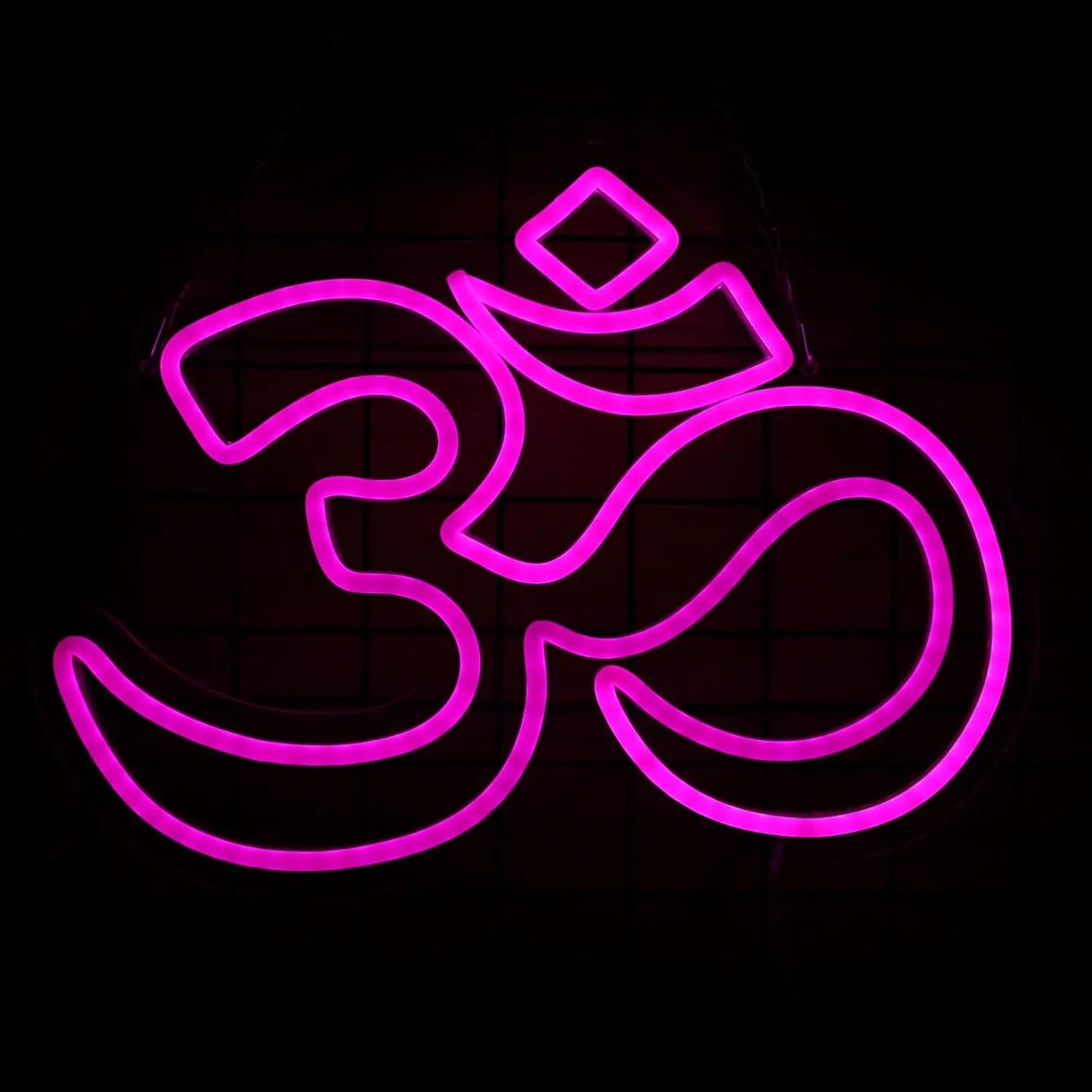 OM Neon Wall Sign Dimmable - Hindu Symbol Inner Peace - Lights for Bedroom Office Home Decor Aesthetics Draw Birthday Gifts