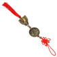 Chinese Knot Copper Wind Chime Car Pendant Traditional Feng Shui Hanging Bell Good Luck Decoration for Wealth Harmony