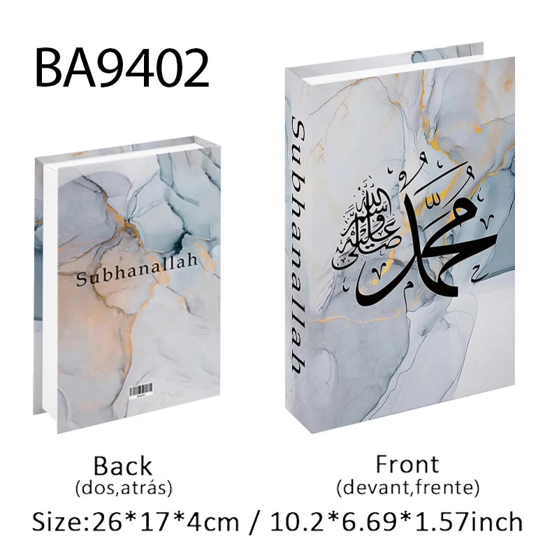 Islamic Mosque Luxury Fake Book Storage Box Kaaba Decorative Books Home Decor Coffee Table Bedroom Ornament Interior Decoration