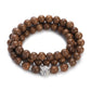 Multilayer Wood Beads Buddha Lotus OM Bracelet Tibetan Buddhist Mala Charm Rosary Bracelet Yoga Wooden For Women Men Jewelry