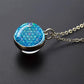 Sacred Geometry-Metatron's Cube Necklaces Sri Yantra Mandala Double Side Glass Ball Pendant Necklace Buddhist Yoga Jewelry Gift