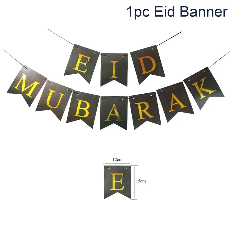 Umrah Mubarak Banners EID Mubarak Decoration 2025 for Home Bunting Banner Ramadan Kareem Islamic Muslim Party Eid Al Adha Gifts