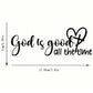 "God is always good" car sticker - Christian-themed Bible verse car sticker, inspirational religious car window sticker, elegant