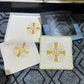 Nine Fold Cloth Father Mass Liturgy Chalice Coaster Gauze Embroidery Pall Corporal Saran Wrap Catholicism Ceremony Supplies