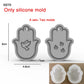 Jewish Holiday Silicone Mold - Blessing Hebrew Pattern for Concrete Casting, Jewish New Year Craft molds