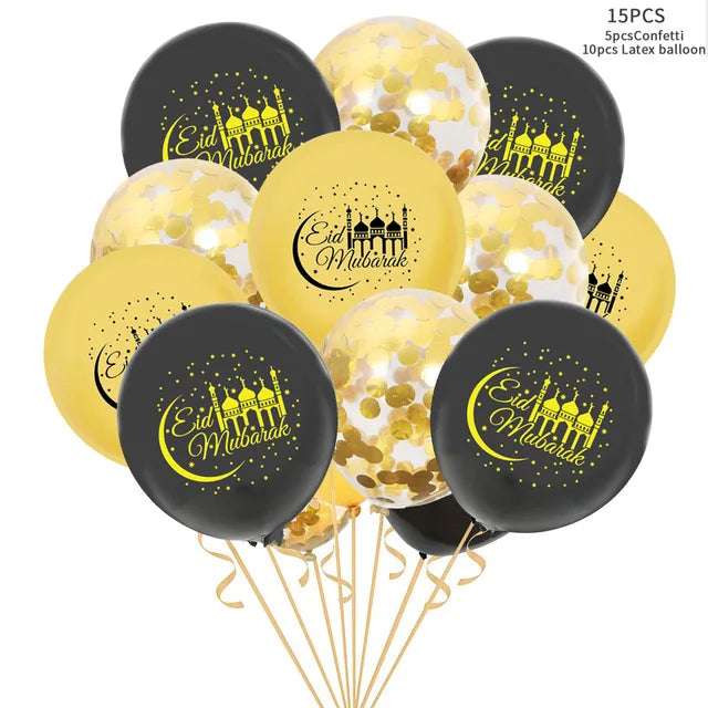Muslim Festival Jewish Passover Disposable Tableware Paper Plates Cup Flag Balloons Home Party Favors Decoration Party Supplies