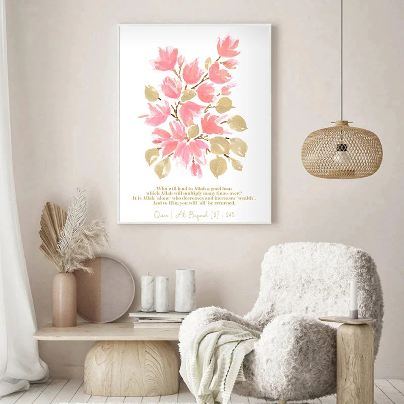 Retro Bauhaus Posters Islamic Prints Arabic Calligraphy Quran 99 Names of Allah Canvas Painting Wall Art Picture Home Room Decor