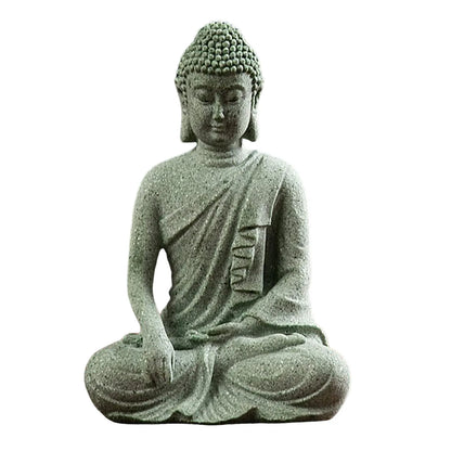 Stone Buddha Statue Ornaments Creative Craft Tabletop Statue Gift for Housewarmin