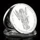 The Heart of The Righteous The Power of The Archangel Michael Is with Us Souvenir Coin Silvery Plated Commemorative Coin