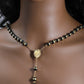 LUXUKISSKIDS Catholic Rosaries Beaded Prayer Cross Pendant Necklace Rosary Prayer Long Stainless Steel Necklaces Collier Jewelry