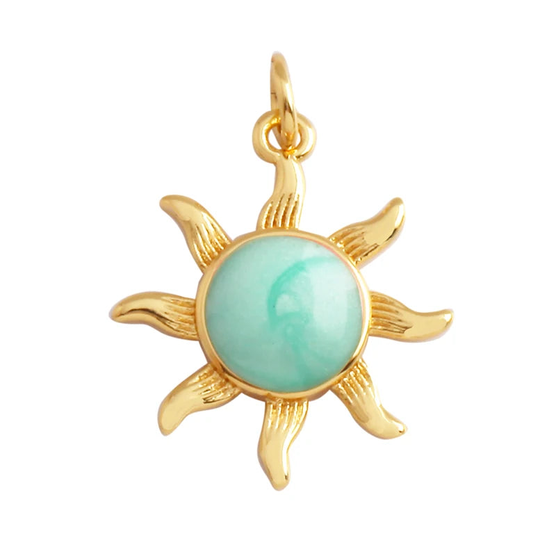 Trendy Shining Moon Star Sun Tellurion Celestial Compass Charm Pendant Gold Colour, Jewelry Necklace Bracelet Making Supply S39
