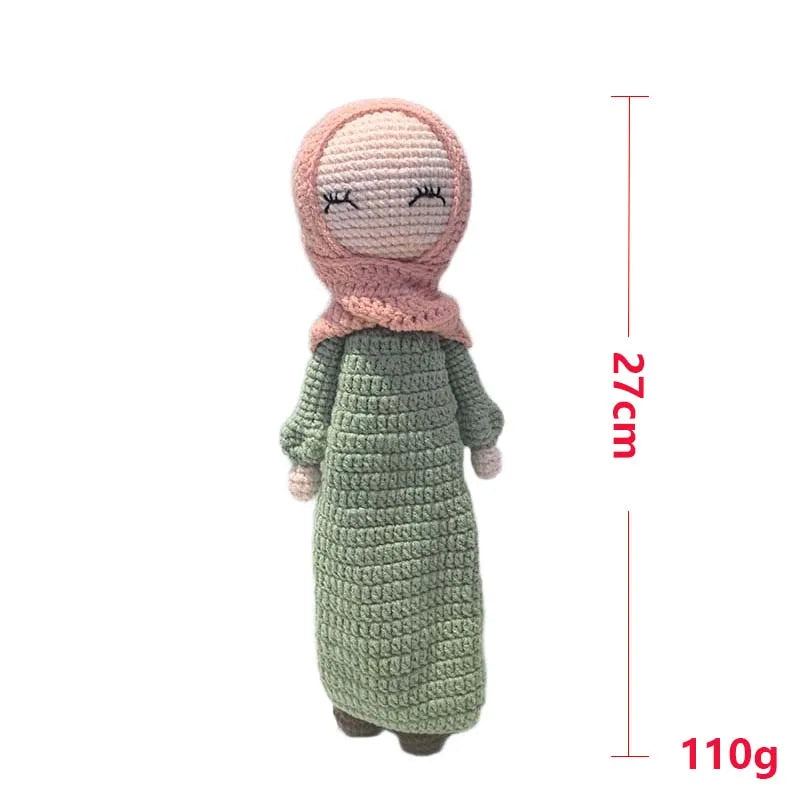 Knitted Islamic Toys Crochet Dolls Hijab Muslim Quran Ramadan Kids Halal Eid Al-Fitr Gifts Educational Plush Dolls