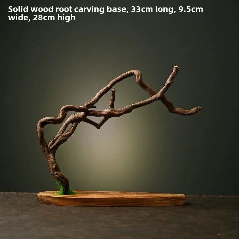Natural Solid Wood Root Carving Decoration Creative Home Living Room Decoration Crafts Weathered Wood Root Zen Decoration