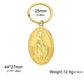 Dawapara Virgin Mary Double Sides Pendant Keychain  Mother of God Sacred Hearts of Jesus Stainless Steel Keyring Accessories