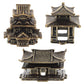 3pcs Brass Tiny Pagoda Model Zen Garden Decor Miniature Asian Ornaments For Aquarium Landscaping Japanese Style Lantern