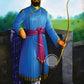 Sikh Historical Art Print of Guru Nanak Dev, Guru Ram Das, Baba Deep Singh & Maharaja Bhupinder Singh Vintage Devotional Poster