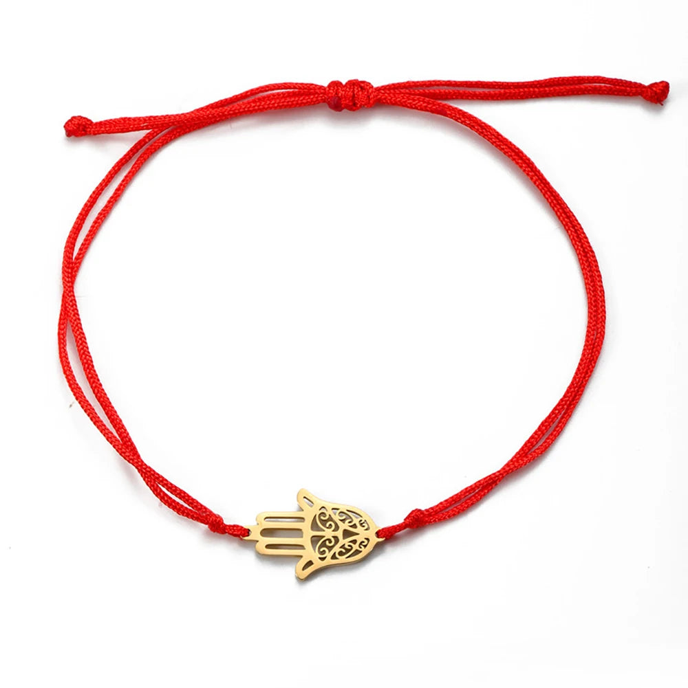 Skyrim Amulet Hamsa Hand of Fatima Bracelets on Hand Gold Color Women's Bracelet Stainless Steel Islamic Lucky Jewelry Gift 2026