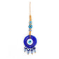Demon Eye Lucky Charm Car Ornaments Protection Tassel Crystals Feng Shui Car Decor Turkish Blue Eye Retro Glass Pendant Gifts
