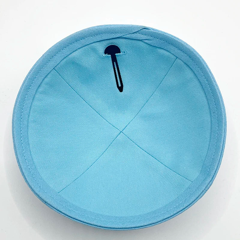 19cm Linen Kippah with Flashing Fire Symbol for Men Yamaka Hat Kippot Kipa Kipot Black White Color