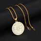 Stainless Steel 7 Archangel Seal Necklace Men's Solomon Kabbalah Seal Pendant Supernatural Protection Amulet Magical Jewelry