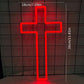 Jesus Cross Neon Sign,Led Cross Decor Art Lamp for Wall Decor, Bedroom, Christian Decor, Religious Room,Christening Day Decor