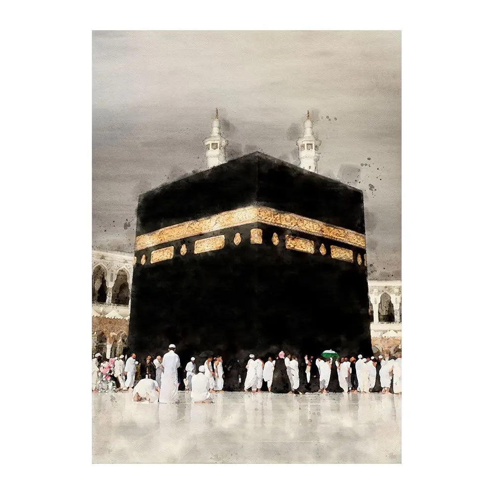 Islamic he Mosque Wall Art Canvas Prints Arbic Kaaba Al Masjid An Nabwi Islamic Canvas Poster Living Room Decor Paintings