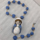 Handmade Christening Baptism wedding engagement Communion birthday Bridal Rosary with Saint Christmas Gift Home Decoration