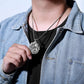 Vintage Relief Dragon Pendant For Men Jewelry Blessing Lucky Coin Safety Buckle Pendant Male Choker Accessories