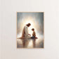 Modern Christian Believer Poster Jesus Praying Shepherd Bible Verse Easter Canvas Painting Wall Art for Kids Room Home Decor