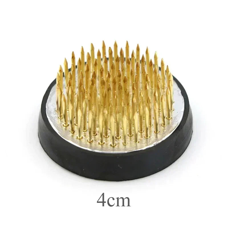 3 Sizes Spiky Needle Kenzan Art Fixed Tool Round Ikebana Holder Flower Frog Insert Base Pin Flower Base Home Decoration
