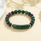 1pc Healing Handmade Stone Bracelet Turquoise Natural Malachite Gemstone Crystal Rough Bracelet Body Energy Yoga