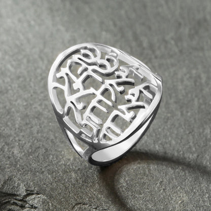 LIKGREAT Women Shema Ring Hebrew Kabbalah Jewish Faith Prayer Judaica Jewelry Religious Amulet Stainless Steel Gift