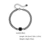 Vnox 5mm Width Adjustable Chain Bracelet for Men, Stainless Steel Acrylic Six-Sided Polished Jewelry Gifts for Husband Son‌ Him