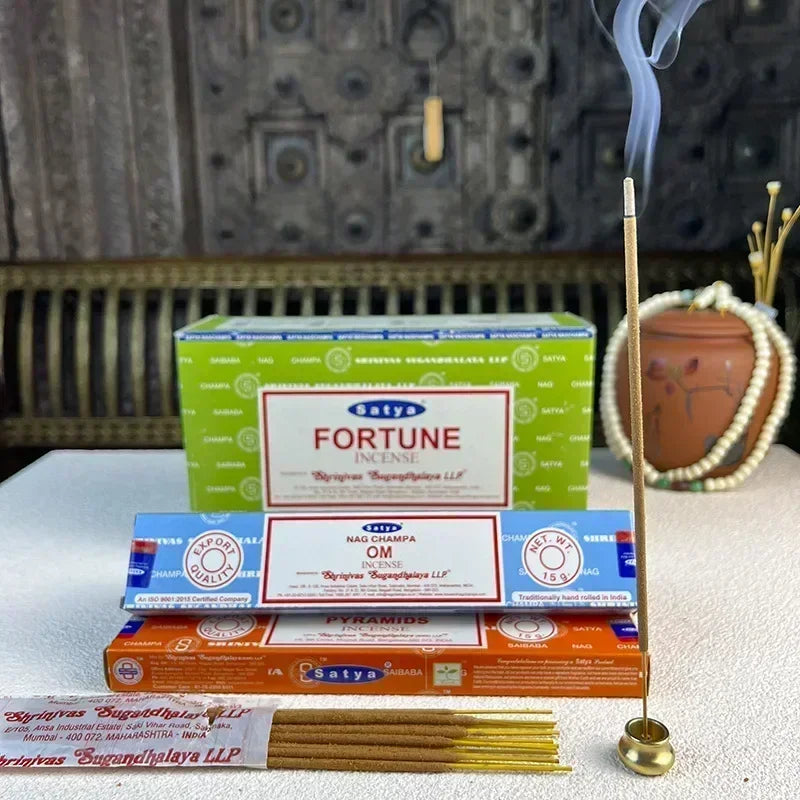 Satya Incense Sticks Handmade India White Sage Dragons Blood Natural Household Indoor Clean Air Incense Sticks NAG Champa