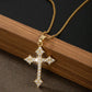 HipHop Fashion Cross Necklace For Women Crystal Zircon Men Necklace Metal Chains Choker Jesus Pendants Jewelry Gift supply