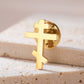 Dawapara Stainless Steel Orthodox Cross Women's Brooches Lapel Pin Religious Christian New Year Gift Minimalism Jewelry