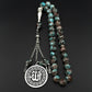 Muslim Worship Prayer Hand Chain For Men Islam 33Pcs Prayer Rosary Allah Quran Nature Stone Tassel Faith Bracelet Jewelry