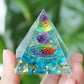 Energy Pyramid Orgonite Reiki Natural Amethyst Ball Healing Crystals Chakra Tool Ornaments Resin Stones Craft Kids Gift Pyramid