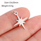 5PCS/Lot Celestial Mini Star Charms Stainless Steel Pentagram/Astral/Meteor/Moon Pendant DIY for Earring Bracelet Jewelry Making