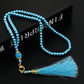 Sunspicems Allah Mohammed Rosary Bracelets TASBIH Muslim Prayer Beads Turkish Style 99 Beads Glass Pearls Charm Bracelets Gift